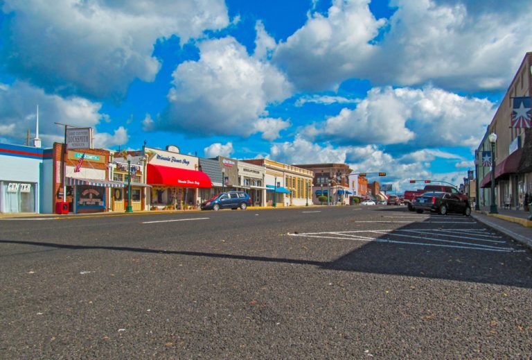 street view of Dillon businesses on main street