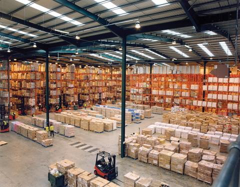 interior of a modern warehouse